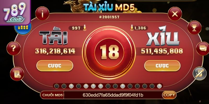 Kết quả và phần thưởng Tài Xỉu MD5